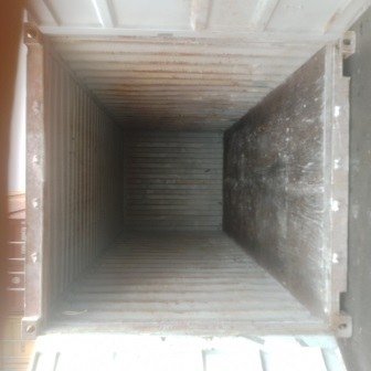 Inside an empty shipping container before loading, photo 6 of 13