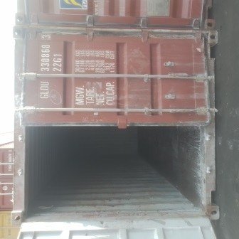 Inside an empty shipping container before loading, photo 7 of 13