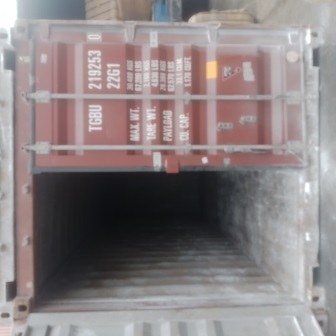 Inside an empty shipping container before loading, photo 8 of 13
