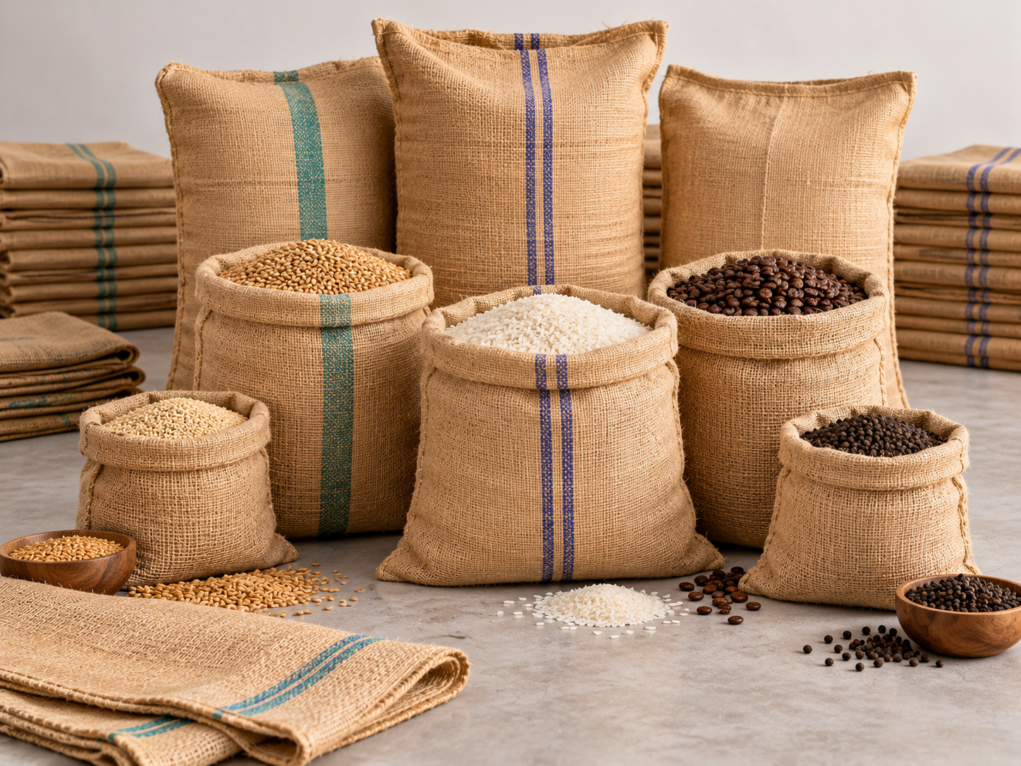 Jute sacking bags
